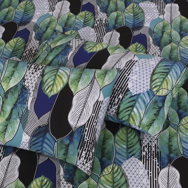 Tropical Plants Cotton Sateen Bed Sheet