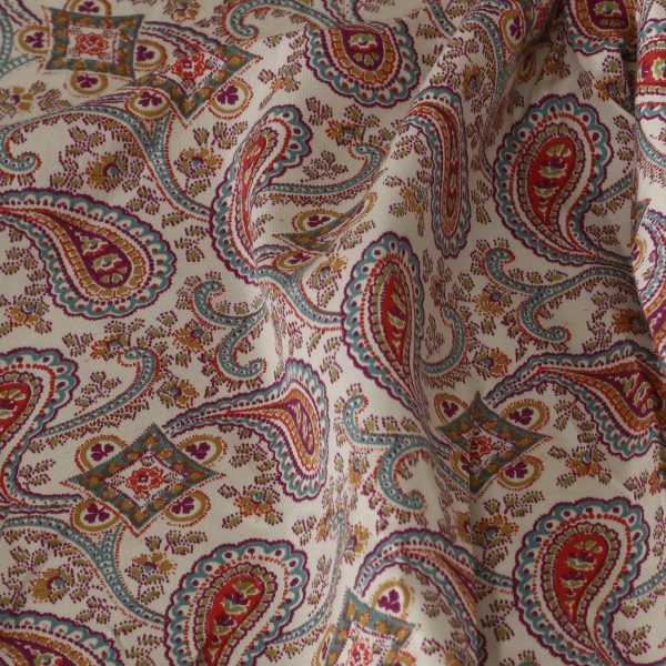 Paisley Cotton Sateen Fitted Sheet