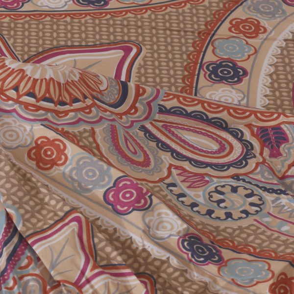 Paisley Percale Cotton Fitted Sheet