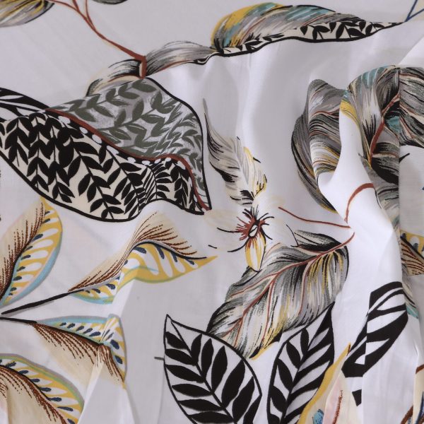 Mixed Leaf's Sateen Fitted Sheet