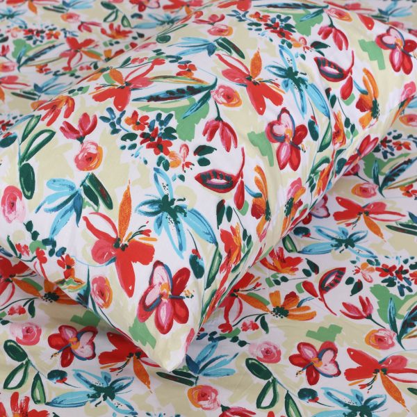 Floral Prints Cotton Fitted Sheet