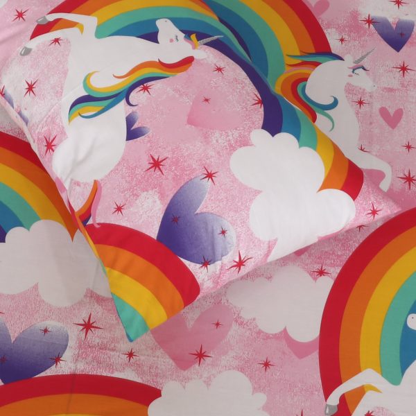 Unicorn Rainbow Kids Bed Sheet