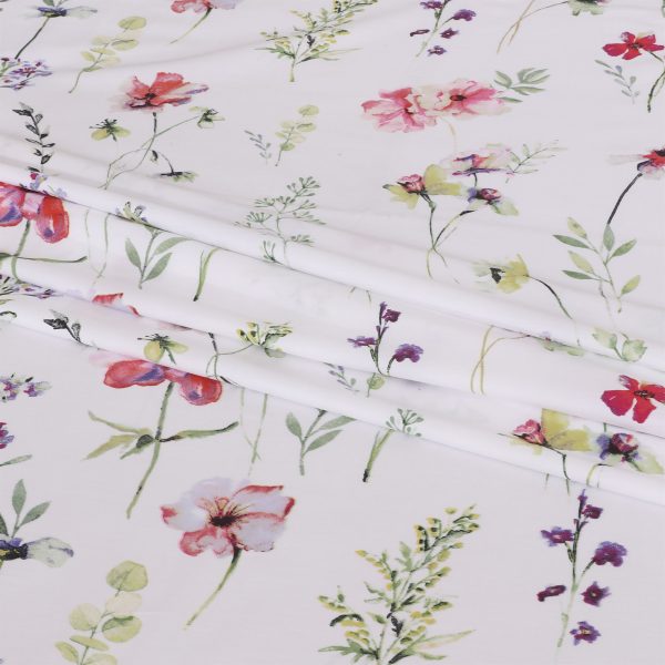 Elegant Floral Cotton Sateen Bedsheet