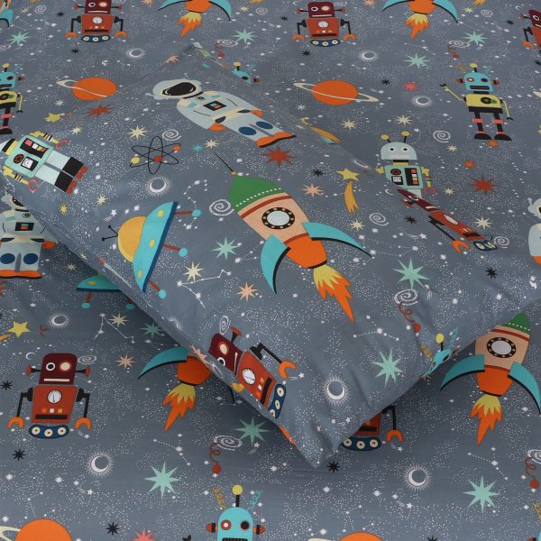 Astronauts in Space Kids Cotton Bedsheet