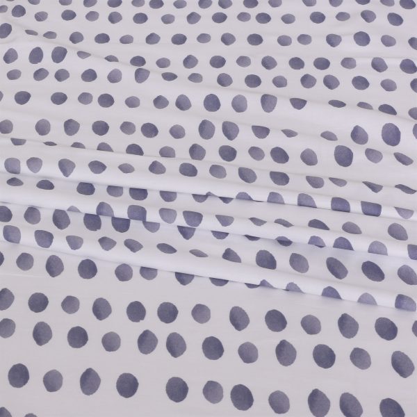 Blue Dots Cotton Sateen Bedsheet