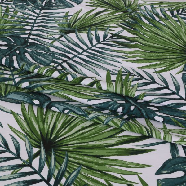 Green Palm Leaf Percale Cotton Bedsheet