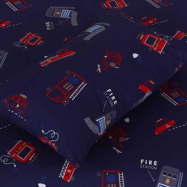 Kids Fire Station Bedsheet