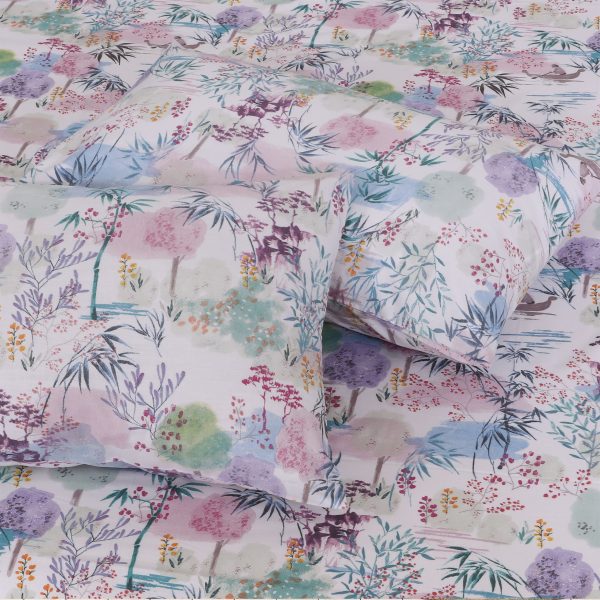 Tranquil Garden Cotton Bedsheet