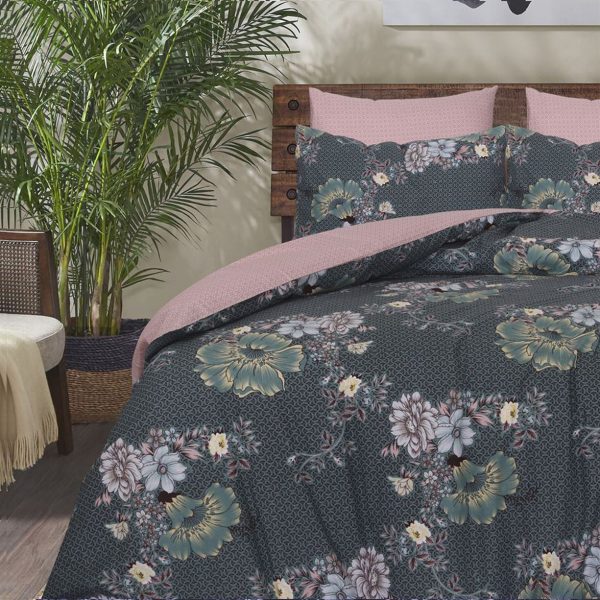 Flora Print Cotton Duvet Cover Set