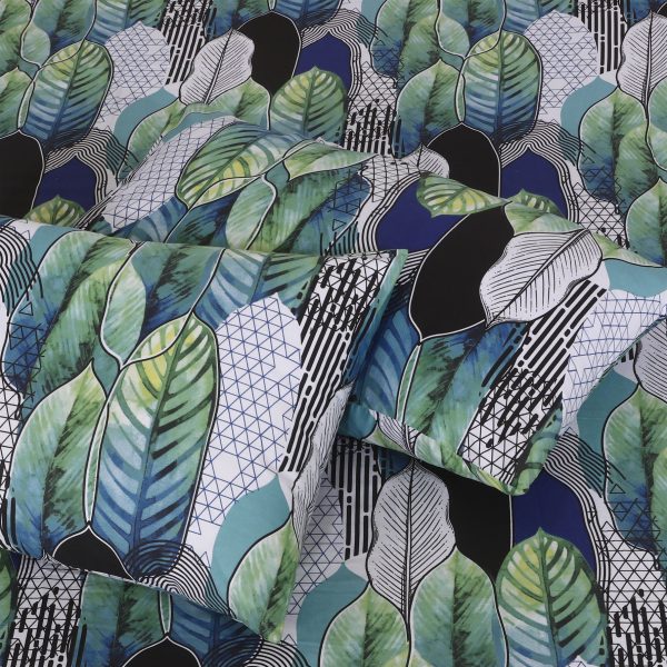 Tropical Plants Cotton Sateen Fitted Sheet