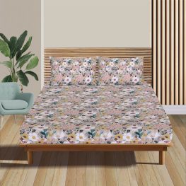 watercolor-floral-cotton-fitted-sheet