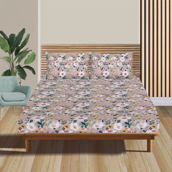 watercolor-floral-cotton-fitted-sheet