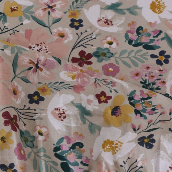 Watercolor Floral Cotton Fitted Sheet