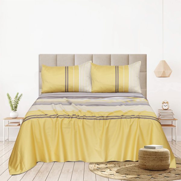 yellow-grey-stripes-cotton-sateen-bedsheet