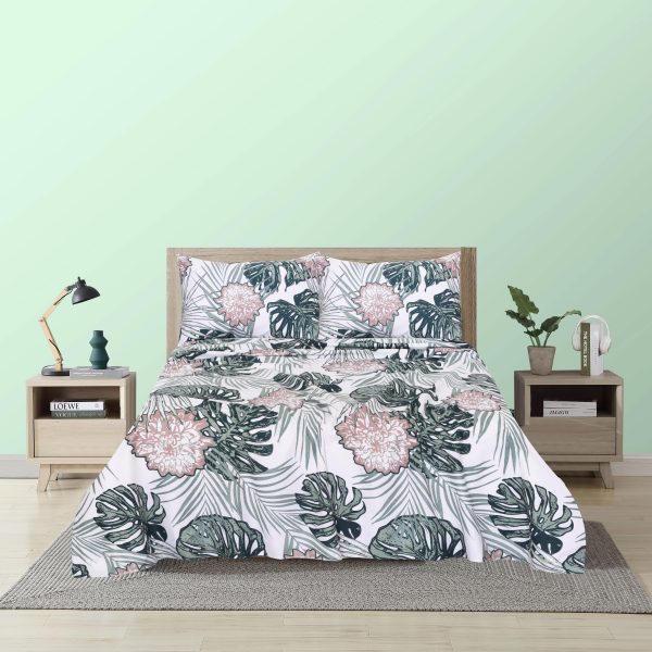 Tropical Plant Cotton Bedsheet