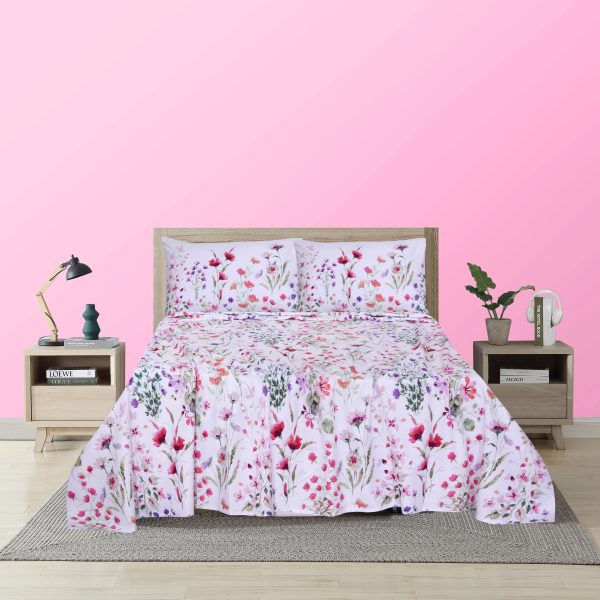 Wild Floral Cotton Bedsheet