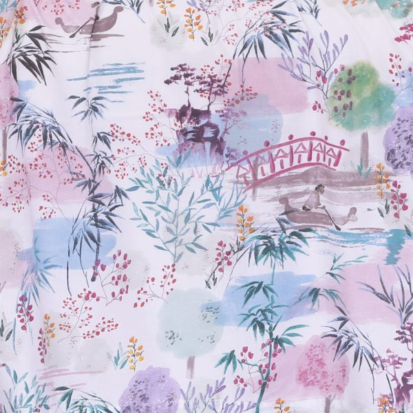 Tranquil Garden Cotton Bedsheet - Image 4