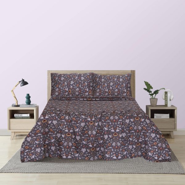 Floral Seamless Cotton Sateen Bedsheet