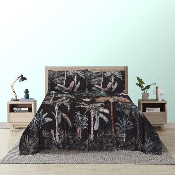 Dreamy Jungle Percale Cotton Bedsheet