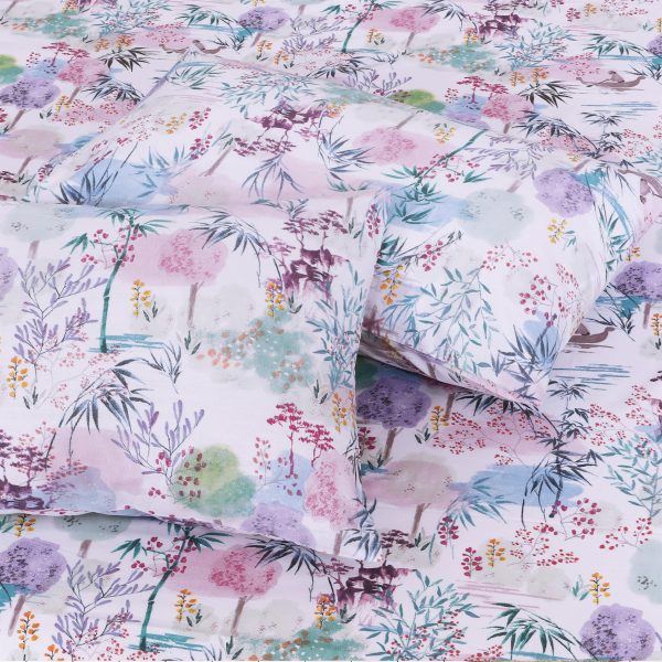 Tranquil Garden Cotton Bedsheet - Image 2